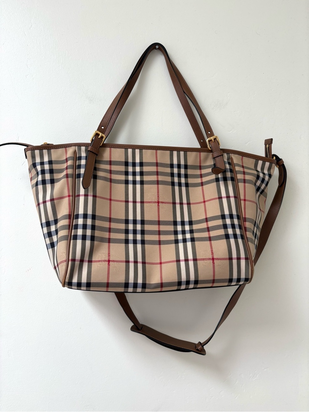 Burberry Haymarket Tote Diaper Bag